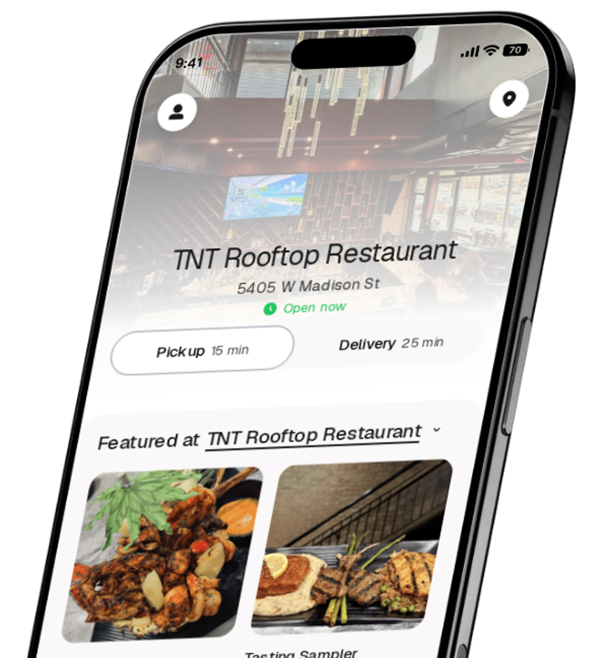 TNT Rooftop Restaurant app preview